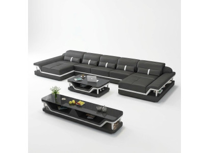 Sectional sofa couch sofa living landscape leather sofa leather furniture living room set