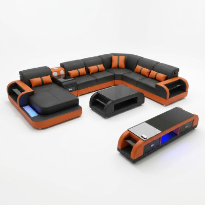 Design corner suite leather sofa corner sofa luxury living landscape leather sofa couch upholstery