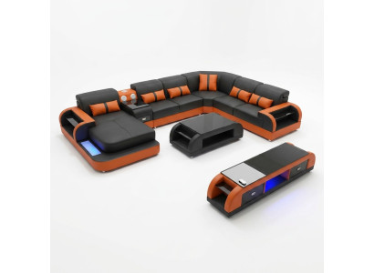 Design corner suite leather sofa corner sofa luxury living landscape leather sofa couch upholstery