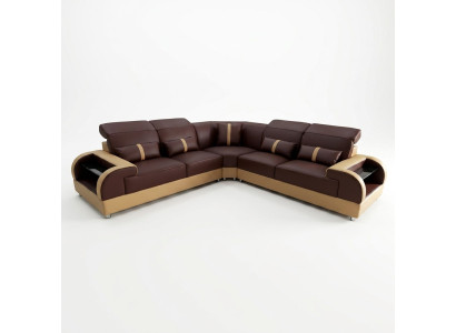 Couch corner sofa leather living landscape suite design modern sofa L-shape LED USB