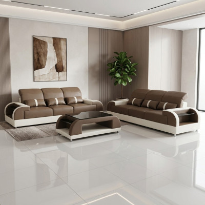 Designer furniture modern 3+3 seat sofa set couch seating sofa leather sofa new