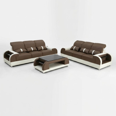 Designer furniture modern 3+3 seat sofa set couch seating sofa leather sofa new