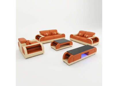 Sofa set 3 2 1 seater coffee table sideboard set design modern 5-piece.