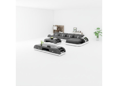 Living area corner sofa L-shape sofa couch design couch leather modern upholstery new