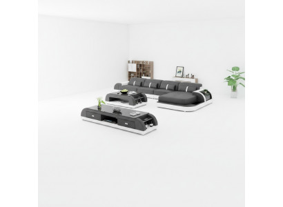 Living area corner sofa L-shape sofa couch design couch leather modern upholstery new