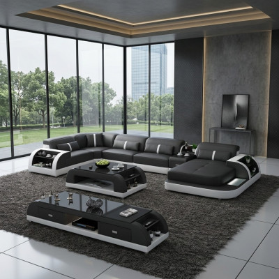 Modern designer U-shaped sectional sofa living landscape couch sofas upholstered corner sofa new