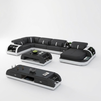Modern designer U-shaped sectional sofa living landscape couch sofas upholstered corner sofa new