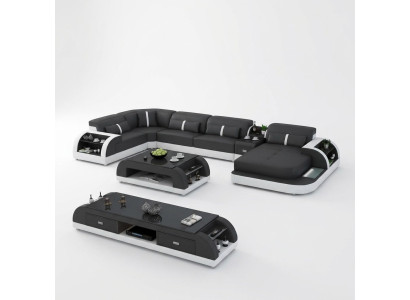 Modern designer U-shaped sectional sofa living landscape couch sofas upholstered corner sofa new