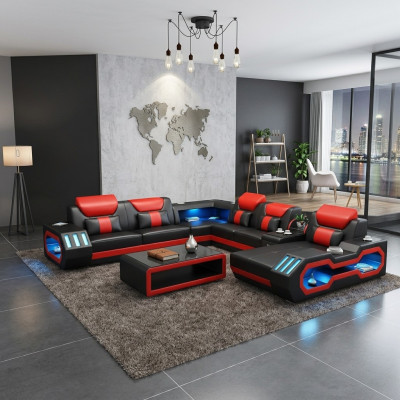 Sectional U-shaped sofa coffee table upholstery corner set corner sofa sofa upholstery seating corner