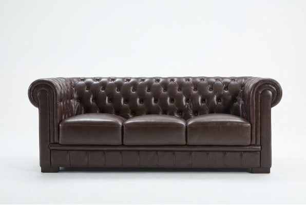 Three-seater couch upholstery design sofa modern 3-seater sofas chesterfield brown