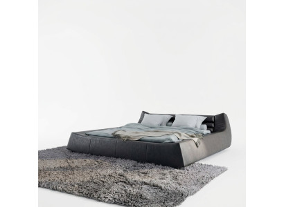 Double Bed Design de Luxe Luxury Upholstered Bed Designer Bed Leather Beds For