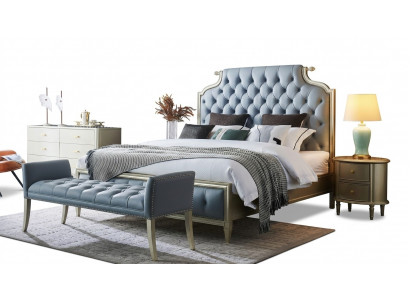 A high-quality designer bed in Chesterfield style for your bedroom