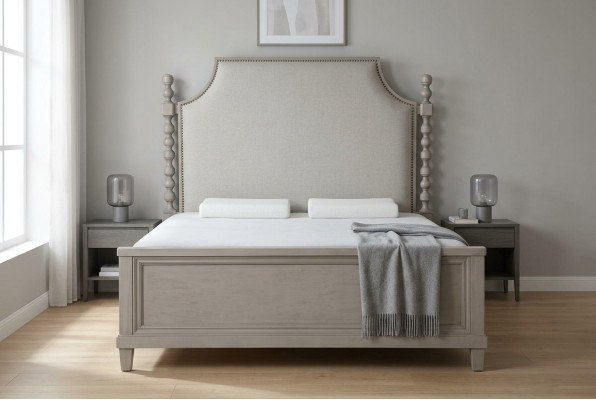 Bed design luxury double hotel beds sleeping room wood new country house baroque new