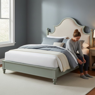 Luxury bedroom bed upholstery design 180x200cm double hotel beds textile new