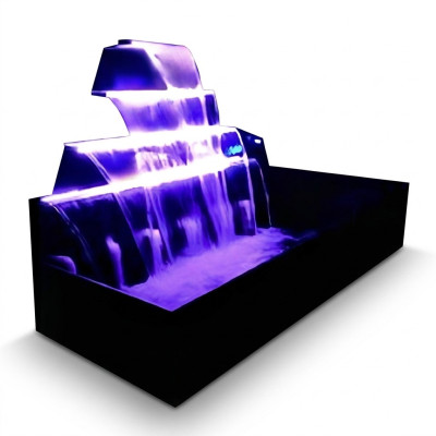 Pool Waterfall Fountain Stainless Steel Water Features Decoration Facility Swimming Pool