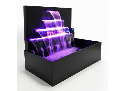 Waterfall Fountain Pool Installation Stainless Steel Water Features Swimming Pool Decoration