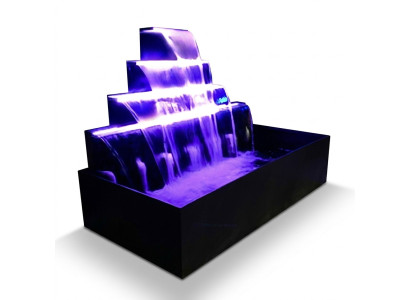 Waterfall Pool Installation Fountain Stainless Steel Water Features Swimming Pool Decoration