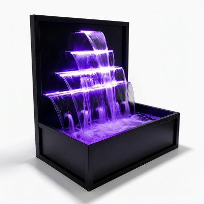 Waterfall pool installation fountain stainless steel decoration water features swimming pool