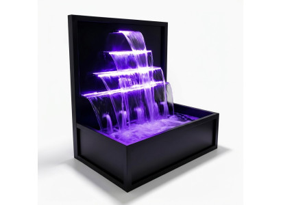Waterfall pool installation fountain stainless steel decoration water features swimming pool