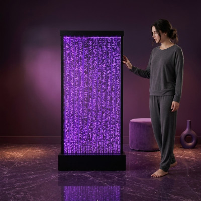 Partition shelf cabinet water wall column walls waterwall LED 120x200