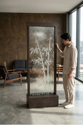 Modern partition water wall walls decorative waterfall water wall LED