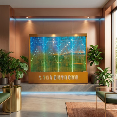 Wall panel water bubbles LED water wall designer decorative water wall
