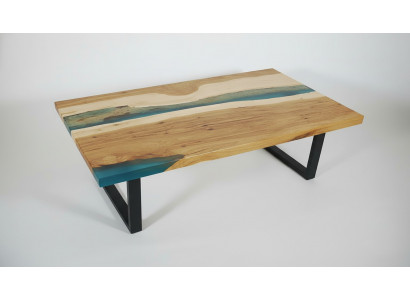 Coffee table river table epoxy resin solid tables 120x70 river table real wood