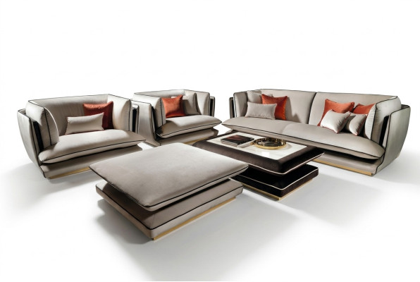 Sofa set 311-seater stool set furniture sofa upholstery group couch arredoclassic