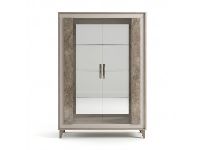 Sideboard Luxury Display Cabinet Glass Cupboard Modern Style Italian Furniture