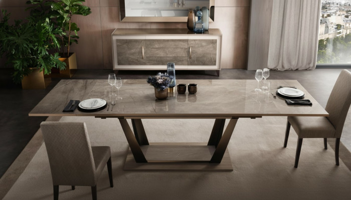 Dining table set for dining room and living room, wood design tables, 200x102/294cm