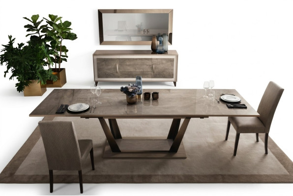 Dining table set for dining room and living room, wood design tables, 200x102/294cm