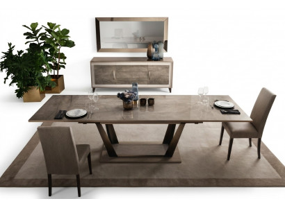 Dining table set for dining room and living room, wood design tables, 200x102/294cm