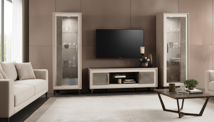 Designer TV cabinet sideboard side lowboard cupboard living room shelf luxury