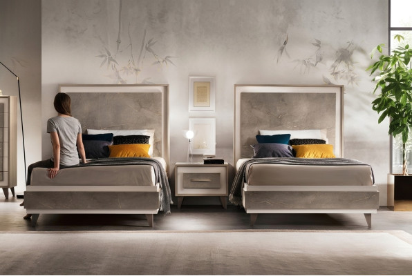 Hotel Set 2x Bed Nightstand Design Bedroom 3-piece Furniture arredoclassic