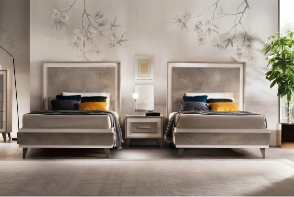 Hotel Set 2x Bed Nightstand Design Bedroom 3-piece Furniture arredoclassic