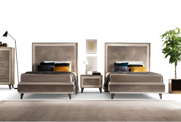 Hotel Set 2x Bed Nightstand Design Bedroom 3-piece Furniture arredoclassic