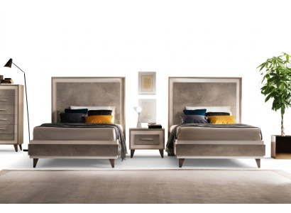 Hotel Set 2x Bed Nightstand Design Bedroom 3-piece Furniture arredoclassic