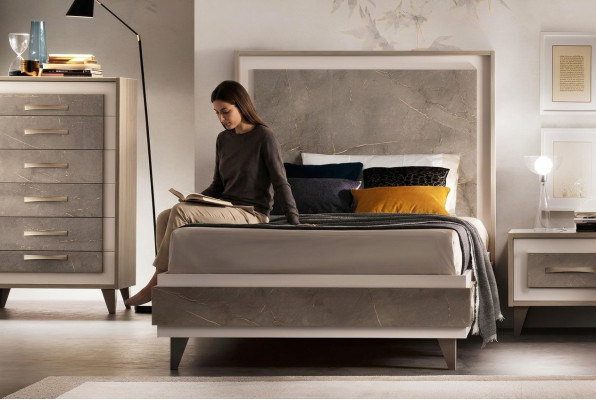 Upholstered bed beds bed upholstery wood designer hotel design arredoclassic 120 cm