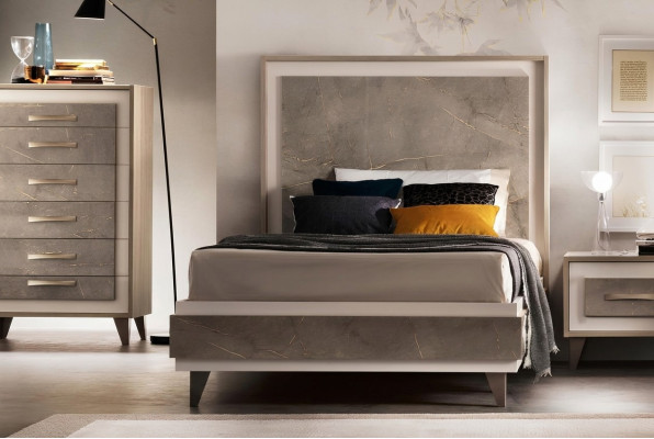 Upholstered bed beds bed upholstery wood designer hotel design arredoclassic 120 cm