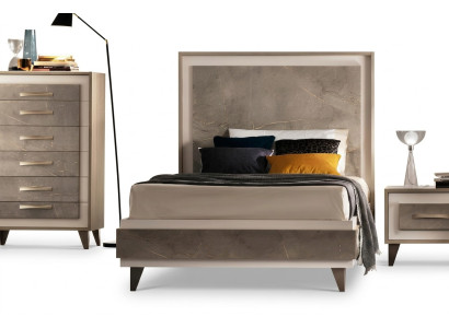 Upholstered bed beds bed upholstery wood designer hotel design arredoclassic 120 cm