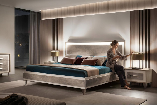 Upholstered bed 180x200 double bed hotel bed bedroom beds arredoclassic