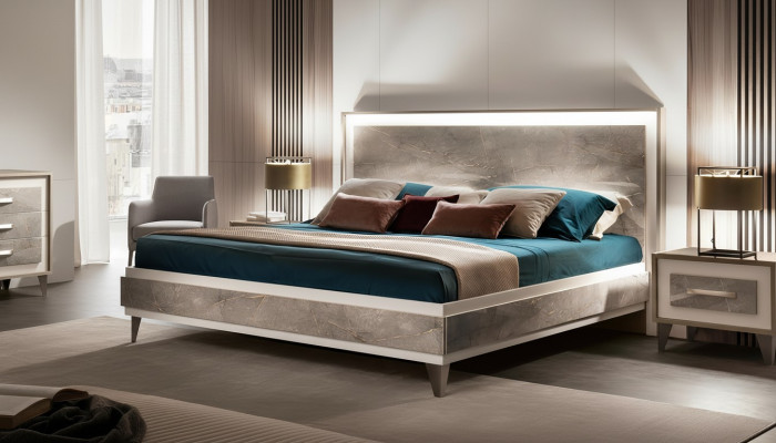Upholstered bed 180x200 double bed hotel bed bedroom beds arredoclassic