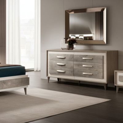 Dressers Wardrobe Mirror Design Furniture Furniture Cloakroom 2-piece Set arredoclassic