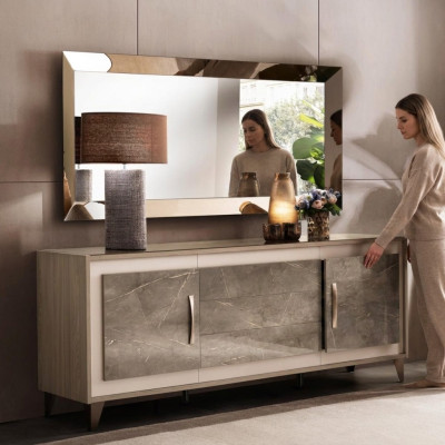 Buffet Sideboard Chest of drawers Mirror 2-piece Chests of drawers Wood Furniture Sideboard arredoclassic