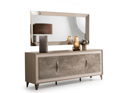 Buffet Sideboard Chest of drawers Mirror 2-piece Chests of drawers Wood Furniture Sideboard arredoclassic