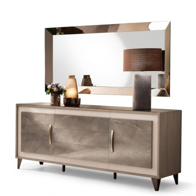 arredoclassic Dresser Sideboard Low Board Cabinet Living Room Shelf Luxury