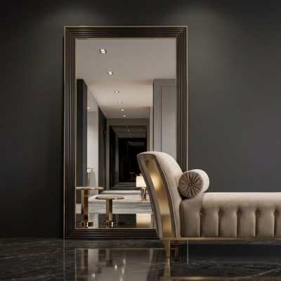 Design mirror wall mirror wood frame hanging mirror luxury furniture arredoclassic