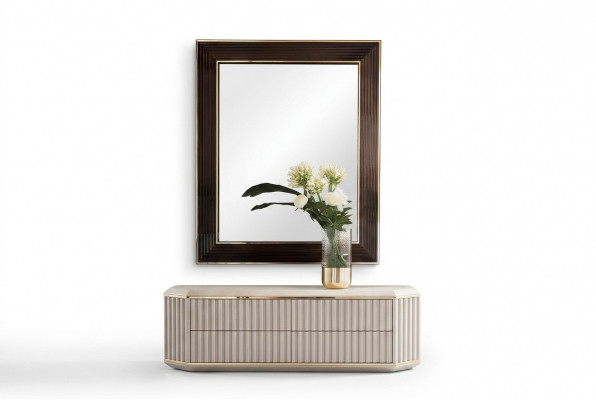Wall mirror wood frame mirror furniture arredoclassic 100x120cm wood frame wall