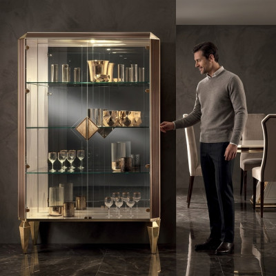 Showcase Italian luxury furniture display cabinets arredoclassic luxury cabinet glass new