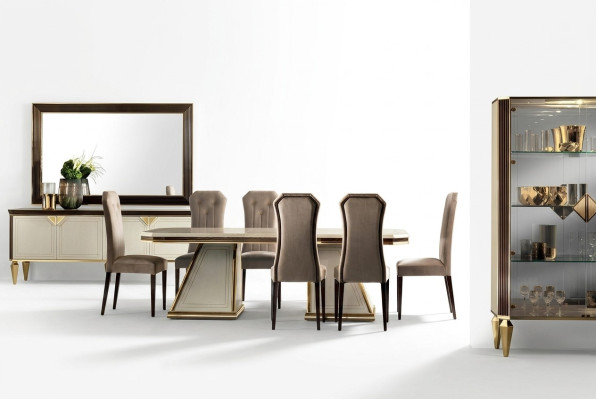 Dining table 6x chair dining room set dining group group table table arredoclassic 7-piece set.